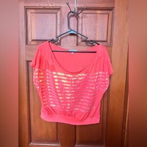 Charlotte Russe Coral Crop Top